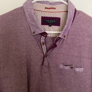 Ted Baker short sleeve polo in purple